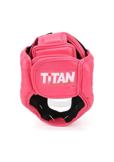 Titan Sport Yüz Korumalı Boks Kaskı , Pembe Camlı Model Çok Renkli