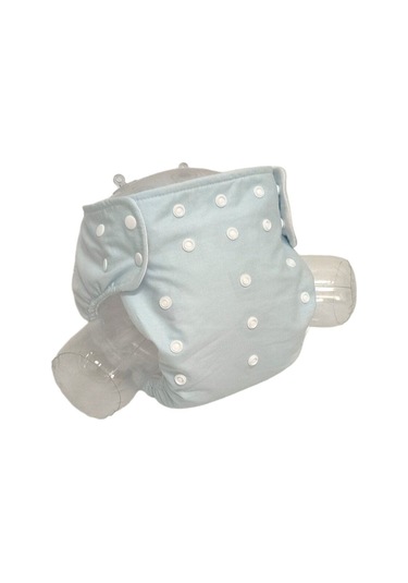 Baby Ybb Yıkanabilir Bebek Bezi Cepli Buz Mavisi Çıt Çıtlı 8kg-18kg Standart
