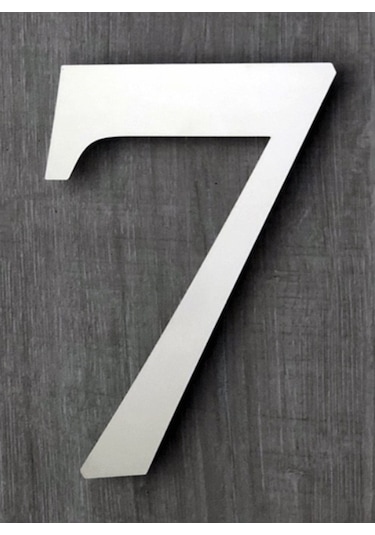 Kapı Numarası 15 Cm No 6,Kendinden Yapışkanlı Paslanmaz Çelik