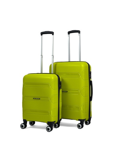 Lucas Polipropilen Kırılmaz Valiz, Kabin Boy&orta Boy Neon Yeşil