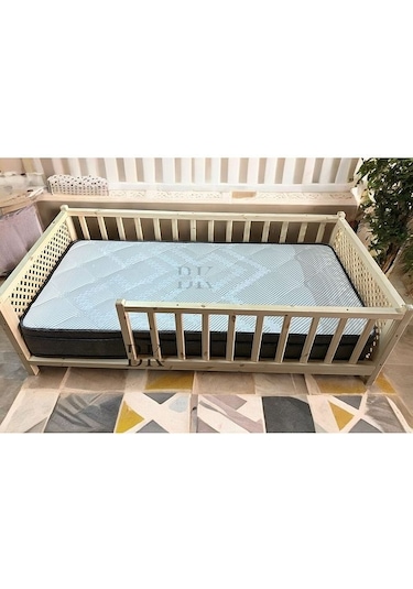 So Chic Doğal Ahşap Montessori Bebek Ve Çocuk Karyolası 70 X 130
