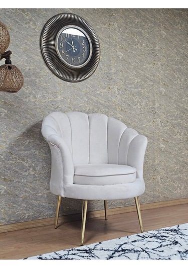 Tekli İstiridye Gold Kaplama Sivriltme Ayak Çay Seti Koltuk Tekli Çok Renkli