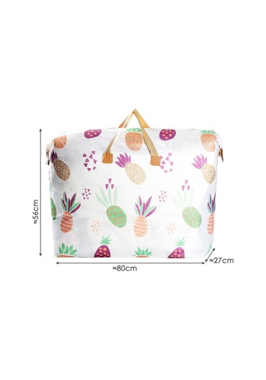 Sones Giysi Yorgan Saklama Çantası Büyük Kapasiteli Su Geçirmez Nem Geçirmez Taşınma Bagaj Çantası, Stil: 120l Ekstra Büyük Ananas Diğer