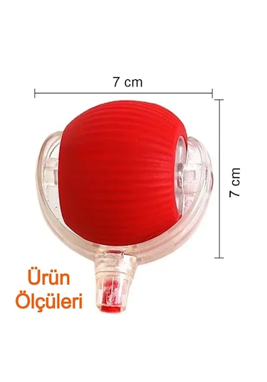 Akıllı Kendiliğinden Dönen Kedi Oyuncağı 360 Şarjlı Hareket Eğlence ve Egzersiz Kırmızı