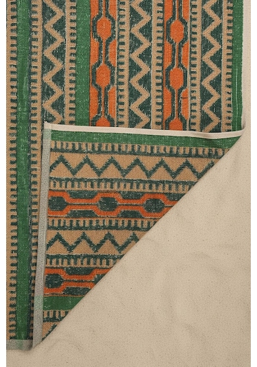 Koyu Yeşil Sahara %100 Pamuklu Plaj Havlusu 70x140 Cm Çok Renkli