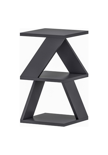 Albeni Yan Sehpa Ahşap Siyah - Antrasit Antrasit