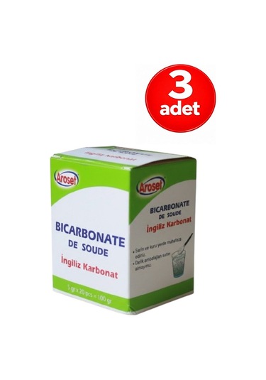 Aroset İngiliz Karbonatı 100gr 20adetx5gr 3paket İçilebilir