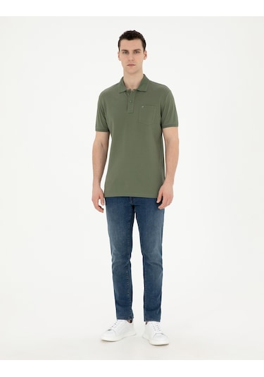 Pierre Cardin Erkek Haki Tişört Basic 50280753-vr027 Haki