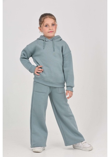 Toontoy Kız Çocuk Tnty Nakışlı Eşofman Takım Mavi
