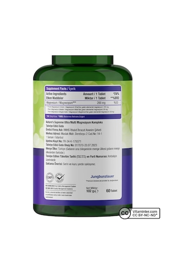 Nature's Supreme Multi Magnesium Complex 60 Tablet
