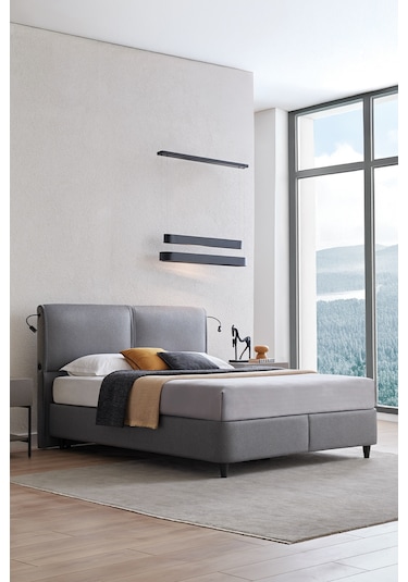 Yataş Adapt Rest 2'li Baza, Başlık Set - Gri 160x200 Cm