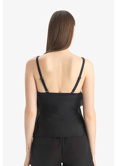 Defacto Regular Fit Tül Tankini-fall İn Love E3293ax25smbk81 Siyah