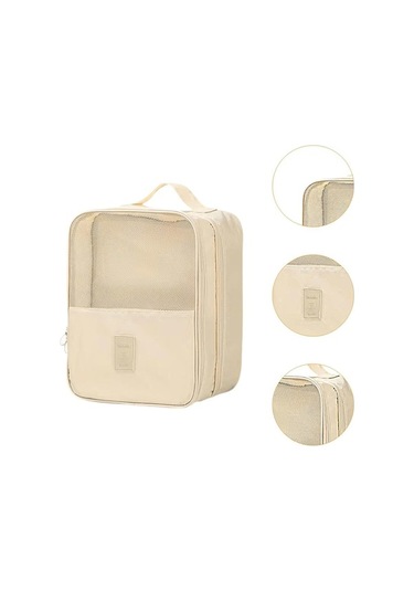 Pazly Suntek Seyahat Ayakkabı Çantası - El, Erkek, Kadın, Saplı, Haki Renk Haki