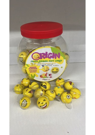 Origin Dolgulu Yumuşak Şeker Gülenyüz Emojili 60 Adet