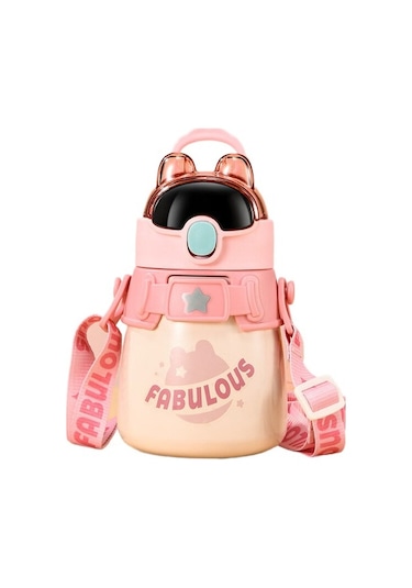 304 Paslanmaz Çelik Hasır Bardak Çocuk Su Isıtıcısı Çocuk Yhcmf1 Pembe