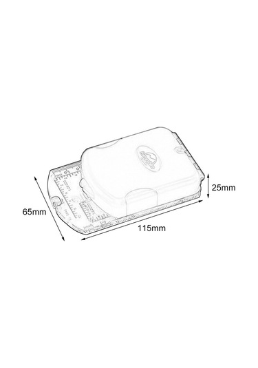 Led Işıklı Çok Fonksiyonlu Aydınlık Pusula Taşınabilir Su Geçirmez Pusula-siyah&şeffaf&kırmızı Siyah