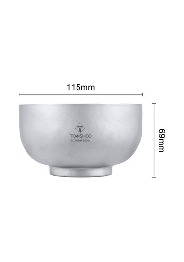 Ebitda Tomshoo 380ml Kamp Mutfak Eşyası Titanyum Kase Çift Duvarlı Isı Dayanıklı Ultra Hafif Taşınabilir Sofra Eşyası Çok Renkli