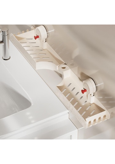 Suntek Banyo Rafı Matkapsız Zarif Düzenleyici Daire Tuvalet Yurt Beyaz