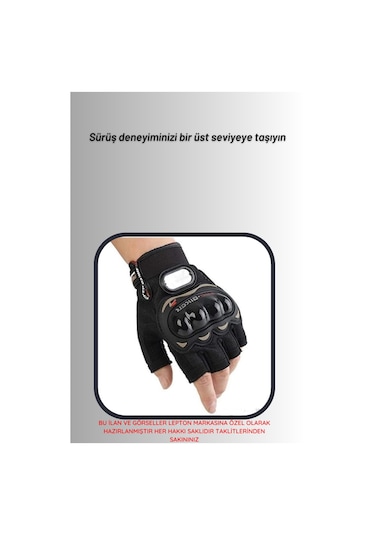 Probiker Tam Koruma Yarım Eldiven - Motosiklet Eldiven