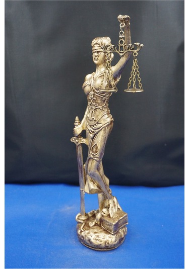 Themis Adalet Tanrıçası Heykeli 32 Cm Avukatlar İçin Dekoratif Biblo, Ev & Ofis Aksesuarı Altın