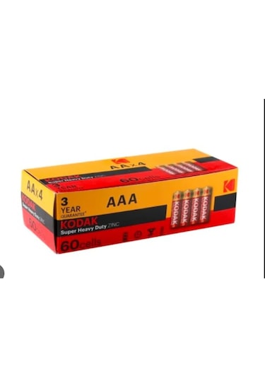 Kodak R03 Çinko Karbon Aaa İnce Kalem Pil 60'lı