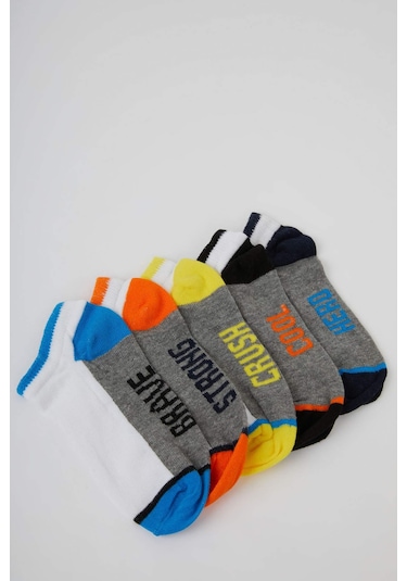 DeFacto Erkek Çocuk Desenli 5'li Patik Çorap T7302A6NSWT16