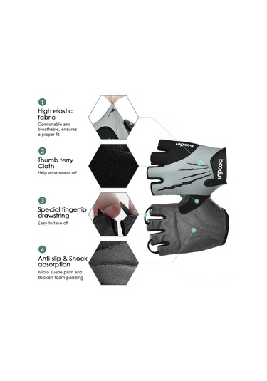 Yaleker Kışlık Spandex-mikrofiber Spreyli Yarı Parmak Bisiklet Eldiveni, Şok Emici, Dayanıklı, Kırmızı, M