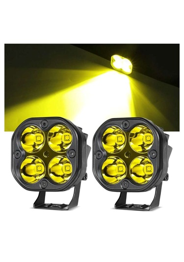 Off Road Ve Arazi Aracı 3 inç Amber Sarı Renk Çalışma Ve Sis Lambası 2 Adet