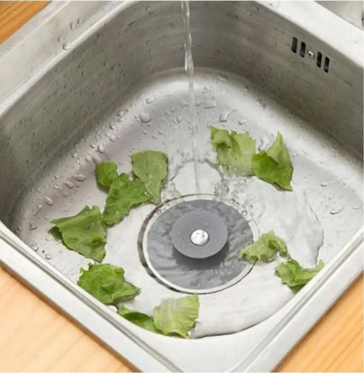 Çok Amaçlı Lavabo Gider Tıkacı Silikon Süzgeç Ve Tıpa Mutfak, Banyo, Küvet Uyumlu Siyah