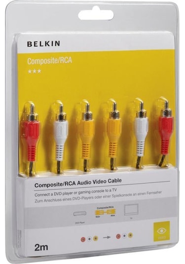 Belkin F3Y083Bf2M 3Rca 3Rca Kablo 2Metre