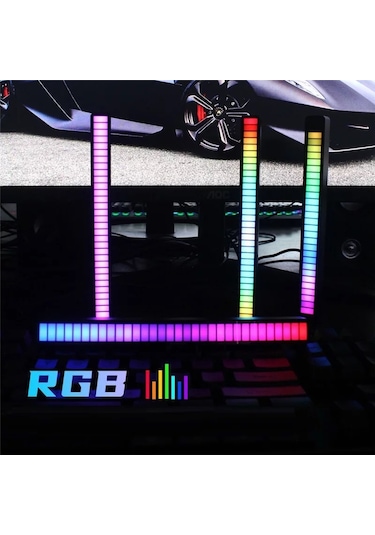 Sese Duyarlı Ekolayzer 32 Led 8 Mod 18 Renk Çubuk Led