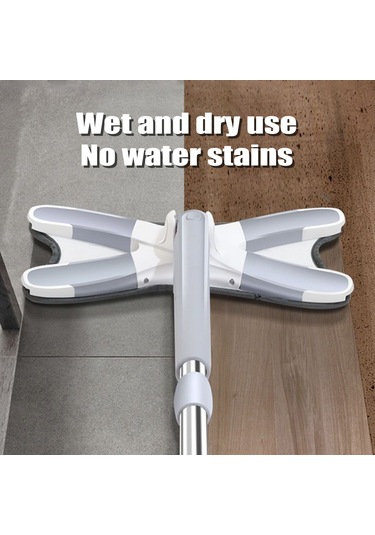 Monyee Gri Mikrofiber Süper Emici Mop - El Isıraksız, 360 Döner, Islak/kuru Kullanım, Zemin Temizliği İçin Kolay Tırpan