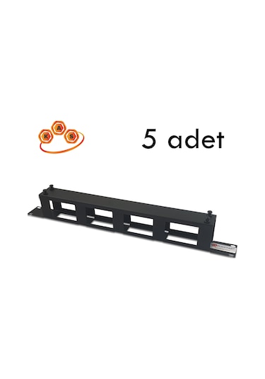 Kastap 1U 19'' Kapaklı Organizer Kablo Düzenleyici (5 Adet)