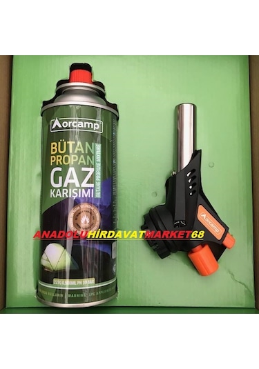 Orcamp Gazli Pürmüz Set Kamp Pürmüzü Çakmakli Püzmüz Seti Çok Renkli