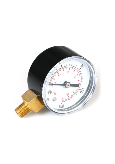 Maiyame 50mm Çift Ölçekli 0-160psi/0-11bar Hidrolik Manometre, 1/8" Npt Alt Bağlantılı, Metal Kasa, Gaz/sıvı Basıncı Ölçümü