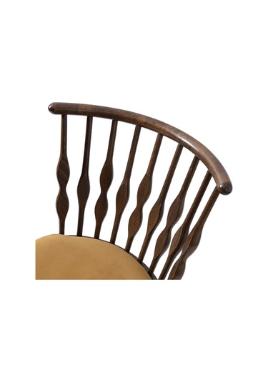 Natura Retro Ahşap Sandalye Ceviz - Sarı