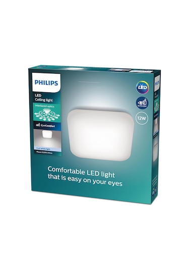 Philips Mauve Kare Plafonyer 12w 4000k Beyaz