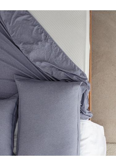 Madame Coco Meleni Tek Kişilik Comforter Set - İndigo Indigo