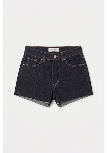 Itsbasic Kadın İndigo Selvedge 7s6-50 Mini Denim Sort
