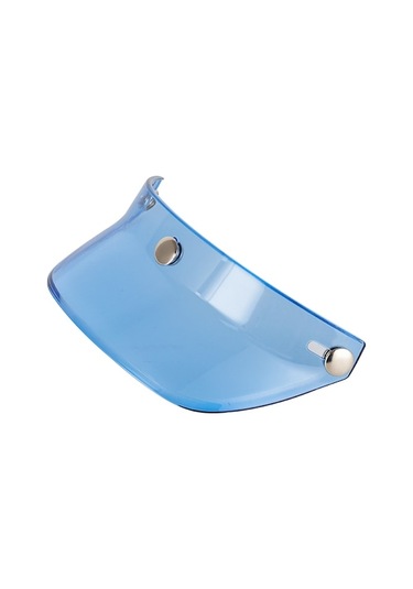 Retro Motosiklet Kaskı Siperliği, Güneş Koruma Özellikli, Hafif Yapı, Açık Mavi Renk