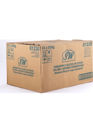 S&W Dilimli Ananas Konservesi 24 x 836 G