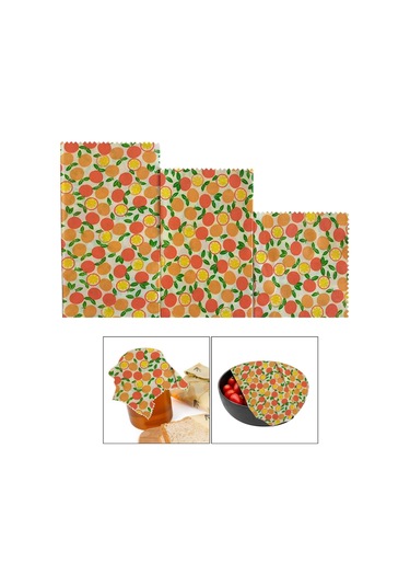 Suntek Ekmek Sarma Için Balmumu Gıda Sargıları Sıfır Atık Turuncu