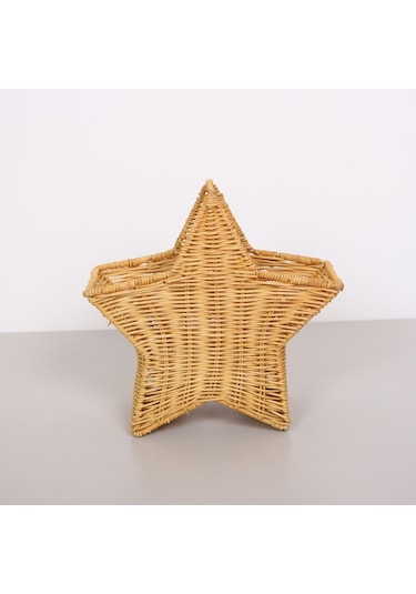 Bohem Rattan Yıldız Çatallık Ve Kaşıklık 26x17, Iskandinav, Modern