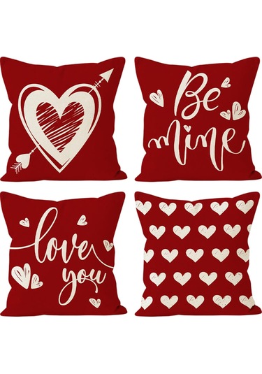 Yastıklar, Modern Dekorasyon Oturma Odası Yastık Kılıfları, Romantik Yastık Kılıfları, Kanepe İçin Süper Yumuşak Yastıklar 4pc Diğer