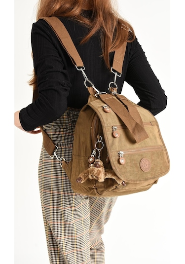 Ultra Hafif Kadın Sırt Ve El Çantası Taba Model: 571-5a - Taba