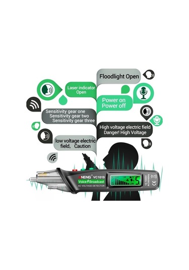 Trendooze Yayını Vc1019 Test Test Temassız Ses Lcd Kalemi Kalem Hassasiyeti Dijital Cihazı Ayarlanabilir Aneng Zr