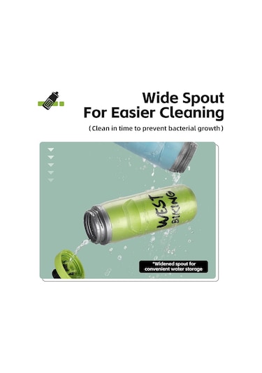 West Bıkıng Yp0721047 Yalıtımlı Pp+Silikon Sıkılabilir Su Şişesi Bisiklet Içme Bardağı Bpa Içermez Fda Sertifikalı Değil - Mavi