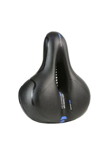 Novahub Mavi Hafızalı Köpük Yastıklı Şok Şeridi Emme Yansıtıcı Geniş Bisiklet Selesi Mavi Mavi