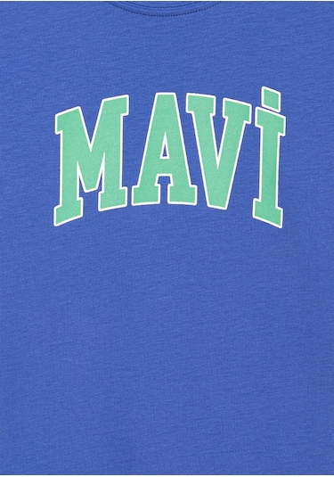 Mavi - Mavi Logo Baskılı Mavi Tişört 6610030-70576 Mavi