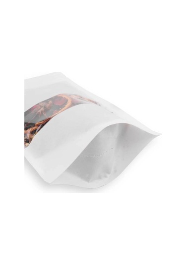 25x34 Cm. Beyaz Kraft Pencereli Doypack - 50 Adet